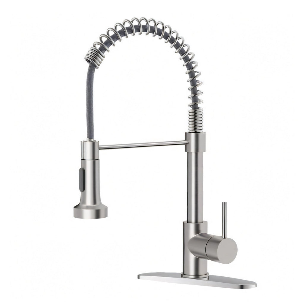 304 Stainless Steel Pull-Out Kitchen Faucet – Brushed Nickel
