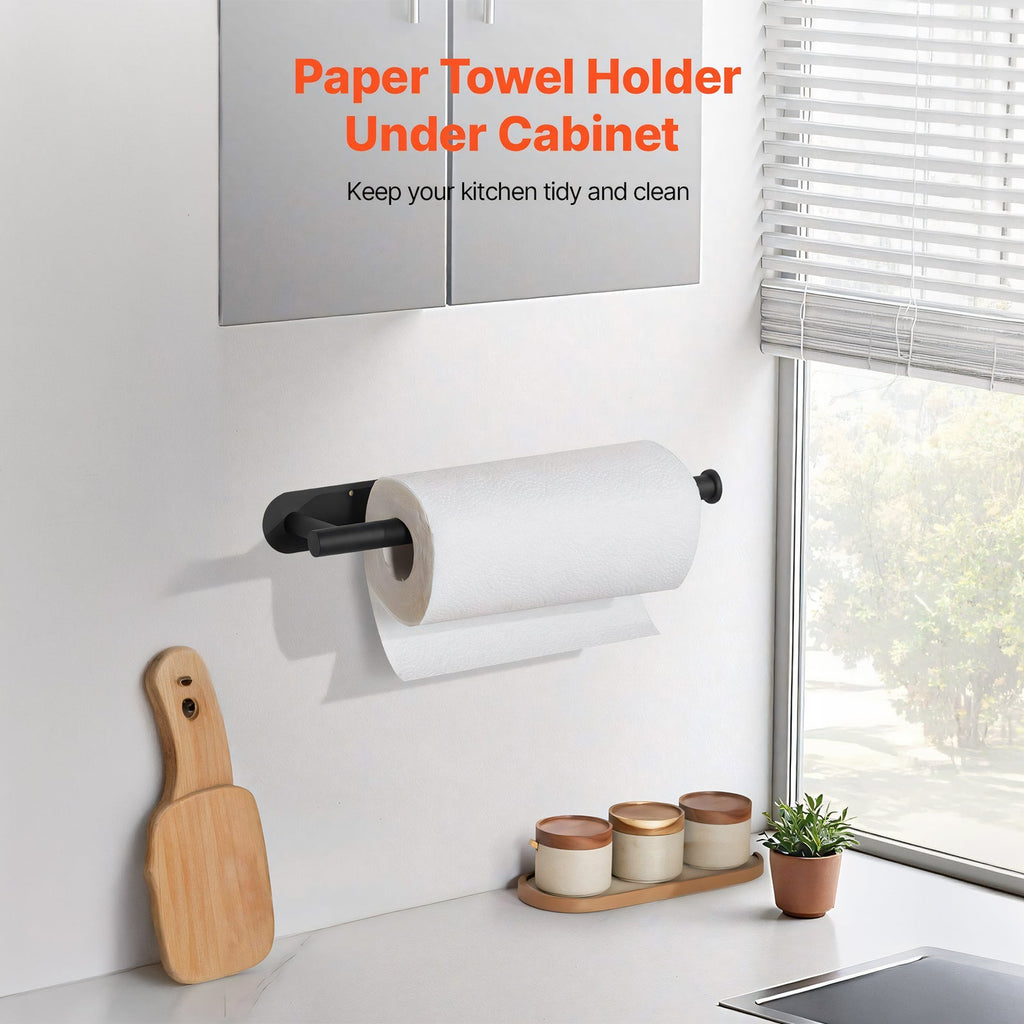 Stainless Steel Self-Adhesive Paper Towel Holder for Kitchen