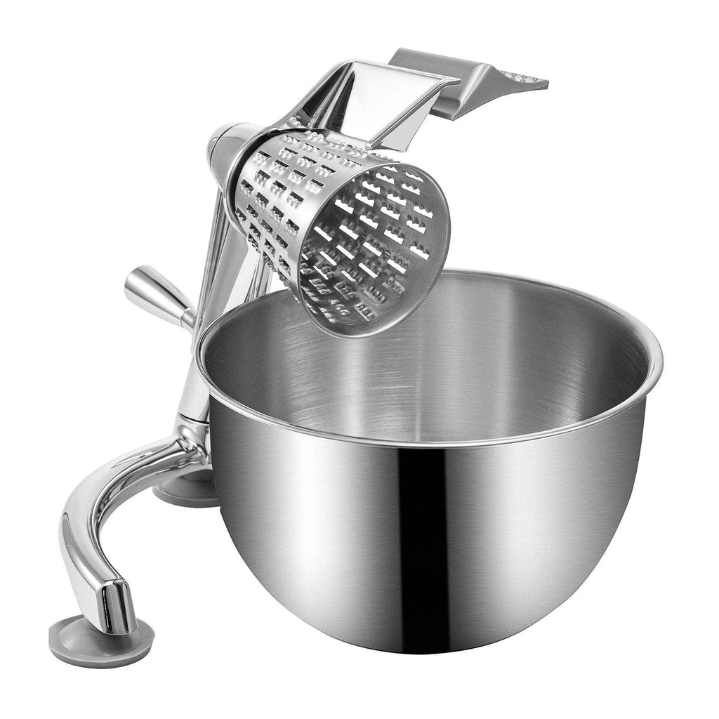 Rotary Cheese Grater with 5 Stainless Steel Blades & 2.5L Bowl