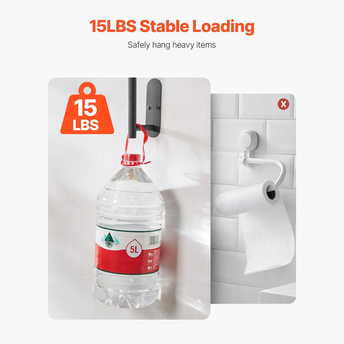 Stainless Steel Self-Adhesive Paper Towel Holder for Kitchen