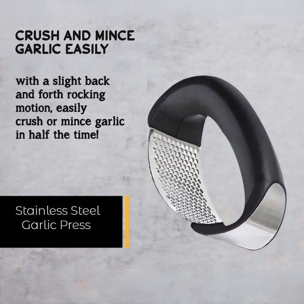 Stainless Steel Garlic Press – Manual Garlic Crusher & Mincer